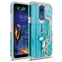 LG K40 Case,LG Solo LTE Case, LG K12 Plus Case, LG X4 2019 Case, KAESAR Slim Hybrid Dual Layer Shockproof Hard Cover Graphic Fashion Cute Colorful Silicone Skin Cover Armor Case for LG K40 (Starfish)