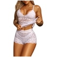 thumbnail image 2 of Gibobby Lencería sexy de mujer tanga Día de San Valentín Lencería sexy de encaje para mujer Ropa de dormir Traje Ropa de dormir Ropa interior de encaje(Blanco, CH), 2 of 4