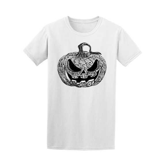 Eerie Pumpkin Tribal Texture Tee Men's -Image by Shutterstock
