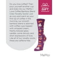 thumbnail image 7 of MeMoi I Love Coffee Bamboo Blend Crew Socks - Womens - Female, 9-11, Blackberry Wine, 7 of 7