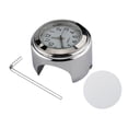 thumbnail image 1 of Universal Motorcycle Handlebar Clock Waterproof Replacement for Motorcycles Bicycles 22mm-25.4mm7/8''- 1'' Handlebars Silver Shell White, 1 of 8