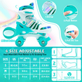 thumbnail image 2 of JZY Kids Quad Roller Skates for Boys & Girls – 4-Size Adjustable, 8 Light-Up Wheels, Beginner-Friendly, Fits Ages 3-12, Indoor & Outdoor Use, 2 of 7