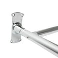 thumbnail image 3 of Utopia Alley Rustproof Wall Mounted Aluminum D-shape Shower Curtain Rods With Ceiling Support for Freestanding Tubs, 60 Inch Large Size by 25 Inch, Polished Chrome + White Shower curtain 180x70 inch, 3 of 10