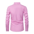 thumbnail image 2 of TOPTIE Men's Dress Shirts Plaid Printed Stretch Long Sleeve Button Down Casual Business-Pink-3XL, 2 of 6