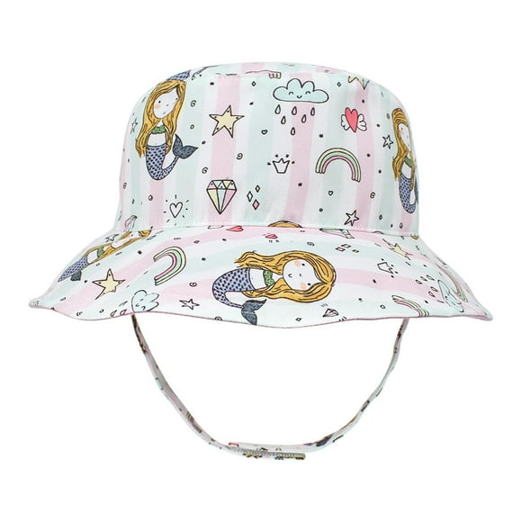 XZNGL Toddler Sun Hat Summer Baby Breathable Double-Side-Wear Reversible Bucket Hat