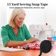 thumbnail image 3 of 15 Yards Sewing Snap Tape Trim, Sewing Snap Ribbon Fastener Press Stud Tape, Snap Button Tape Soft Cloth Sewing Snap for Sewing DIY Accessories, 3 of 6