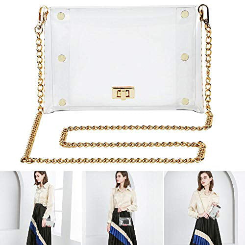 MOETYANG Transparent Clutch Clear Purse Stadium Approved Bags 