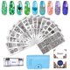 thumbnail image 1 of Biutee Juego de 19 placas para sellos de uñas, 15 placas, 1 estampador, 2 raspadores, 1 bolsa de almacenamiento, placa de estampado para uñas, juego de estampador, hojas, flores, animales, placa de uñ, 1 of 3