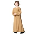 thumbnail image 4 of IBTOM CASTLE Robe for Boys Muslim Long Sleeve Thobe Abaya Saudi Arab Kaftan Islamic Zipper Arabic Dubai Dress with Pockets 11-12 Years Camel, 4 of 8