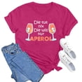 thumbnail image 5 of Womens T Shirts Letter Print Graphics Crew Neck Short Sleeve Loose Trendy Casual Tops, 5 of 5