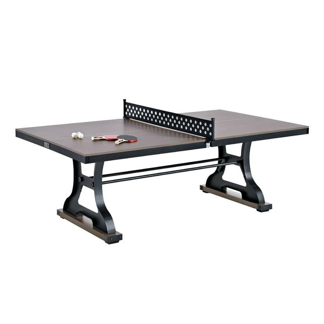 7 ft Coventry Indoor Table Tennis Table, 2-in-1 Dining Table with Metal Net, Paddles, and Balls Included, by Barrington Billiards