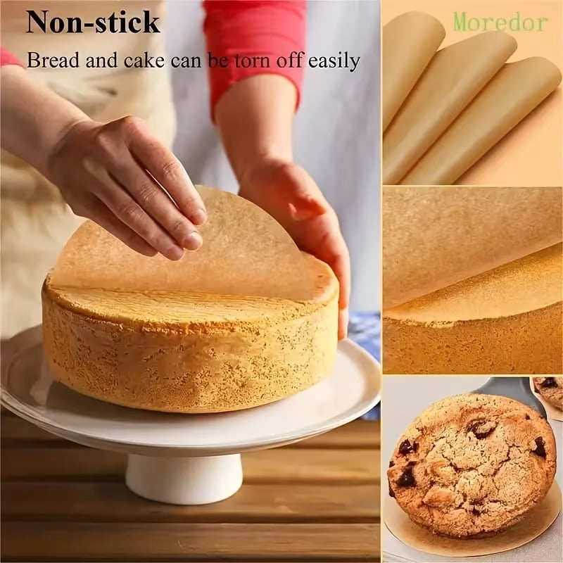 100pcs 9-Inch Heavy-Duty Cake Baking Liners for Air Fryers, Cakes, Pizzas, and Baking Sheets