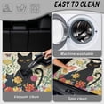 thumbnail image 5 of Yuyamidu Floral Black Cat Car Trunk Mat 29" x 39", All Weather Non-Slip Rear Cargo Liner, Machine Washable Trunk Mat for Hatchback Sedan Truck SUV Vehicle Interior Accessories, 5 of 7