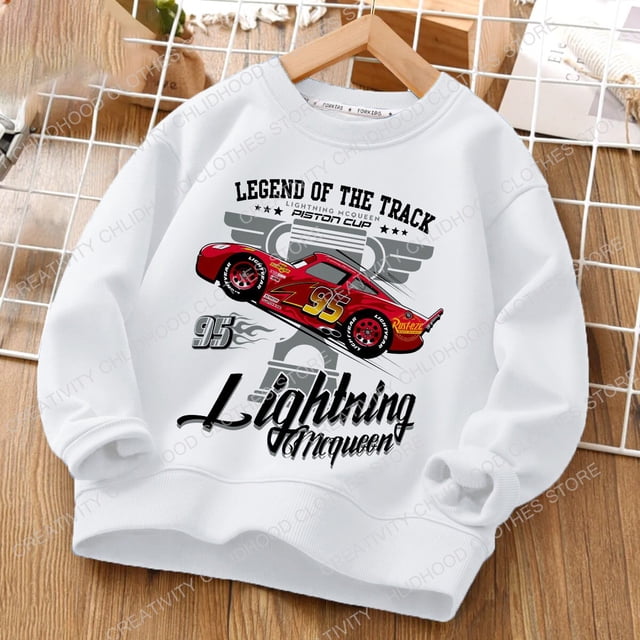 Autumn Disney Cars Girl Boy Sweatshirts Children Cartoons Kawaii Print Hoodies Kid Pullover Casual Cotton Clothes Fashion Tops130 Gao Jinjia LED