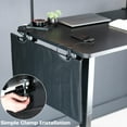 thumbnail image 4 of VIVO Black Clamp-on 30" Privacy & Cable Management Sleeve Panel Kit for Desk, 4 of 9