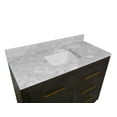 thumbnail image 4 of Avery 48" Bathroom Vanity with Dark Oak Cabinet and Carrara Marble Top, 4 of 8