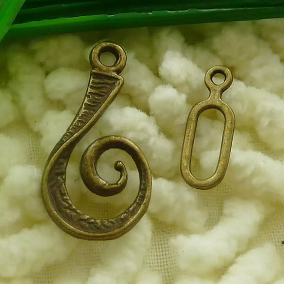 K-KED 210 Sets Bronze PlatedClasps 25X13MM 16X6MM S1992 DIY Delicate Jewelry Making