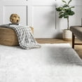 thumbnail image 5 of nuLOOM Cloud Shag Area Rug, 5' x 5', Square, Cloud Ivory, 5 of 6