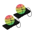 thumbnail image 1 of Uxcell Bola de muñeca deportiva de 1.9 pulgadas, bola de baloncesto de goma con retorno de muñeca para ejercicio, colores mezclados 2 piezas, 1 of 5