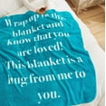 thumbnail image 3 of Get Well Gifts for Women - After Surgery Blanket with Inspirational Words Sympathy Gift for Elderly Adults Hug Soft Fleece Healing Blanket Blue 50x60 Inch, 3 of 5
