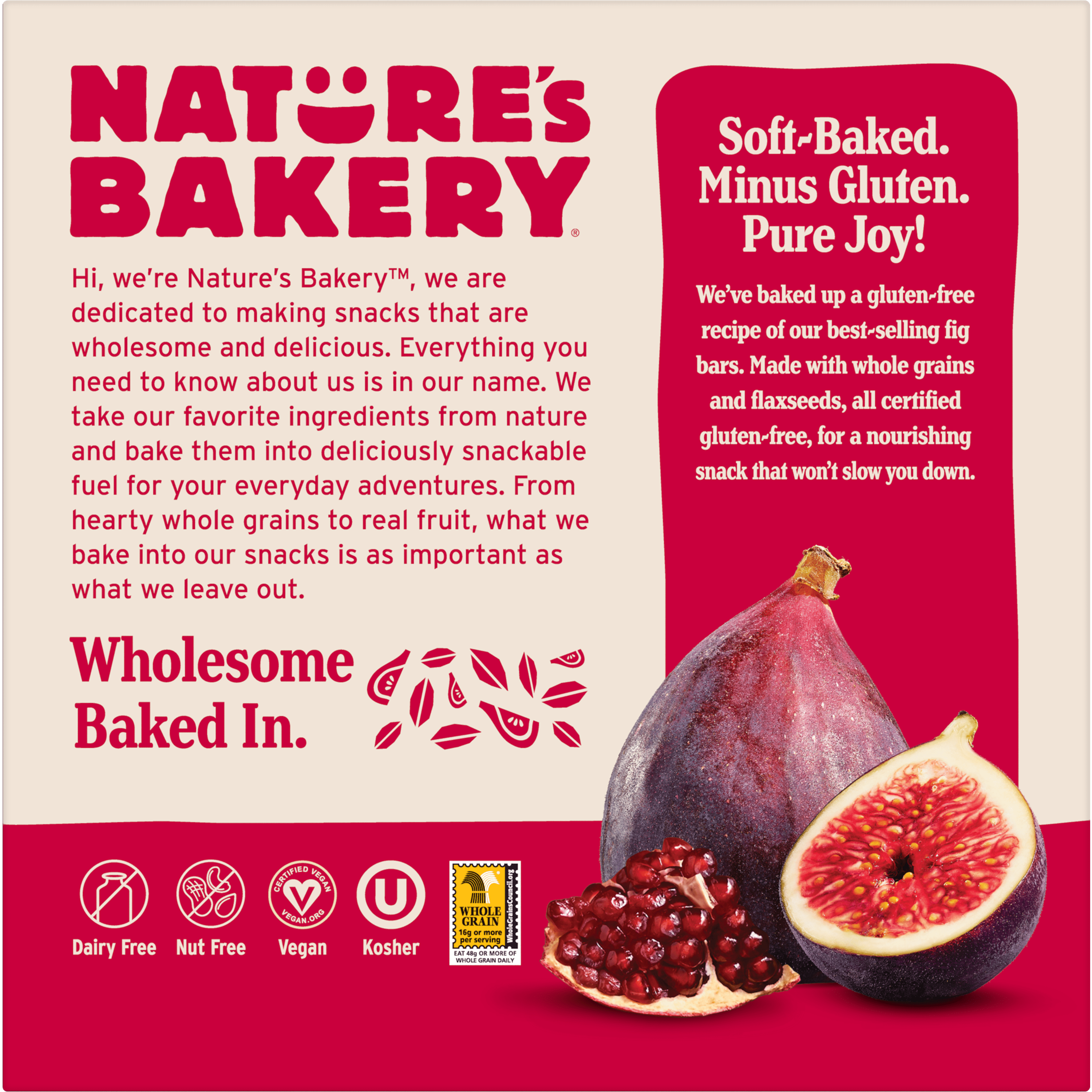 (3 pack) Nature's Bakery Gluten Free Pomegranate Fig Bars, 6 Twin packs, 2 oz Each