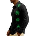 thumbnail image 5 of Men's St. Patrick's Day Shamrock Henley Long Sleeve Pullover Casual Top Shirt, 5 of 6