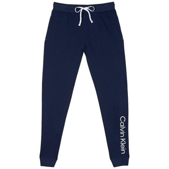 Calvin Klein Womens 2 Pack French Terry Iconic CK Logo Joggers Shoreline/Grey, X-Large