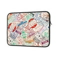 thumbnail image 2 of Bingfone Passport Stamp Laptop Sleeve Case 15 Inch, 360° Protective Computer Carrying Bag, 2 of 9