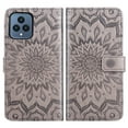 thumbnail image 6 of Compatible with T-Mobile Revvl 6/6X 5G Wallet Phone Case and Tempered Glass Screen Protector Flip Credit Card Holder Stand Mandala Flower Cell Cover for Revvl6 X 5G Revel Tmo Revell Rebel TCL Gray, 6 of 9