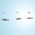 thumbnail image 4 of rygai 50Pcs #2-#10 Ball Bearing Swivel Solid Rings Fishing Connector Fishing Hooks,#4, 4 of 8