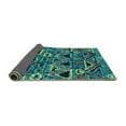 thumbnail image 2 of Ahgly Company Indoor Rectangle Solid Turquoise Blue Modern Area Rugs, 2' x 3', 2 of 4
