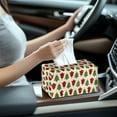 thumbnail image 6 of FUIALDOLG Waterproof Tissue Box Cover, Christmas Trees Modern PU Leather Rectangular Car Tissue Holder - Decorative Organizer for Bathroom Vanity Countertop, Night Stands, Office Desk & Car, 6 of 7