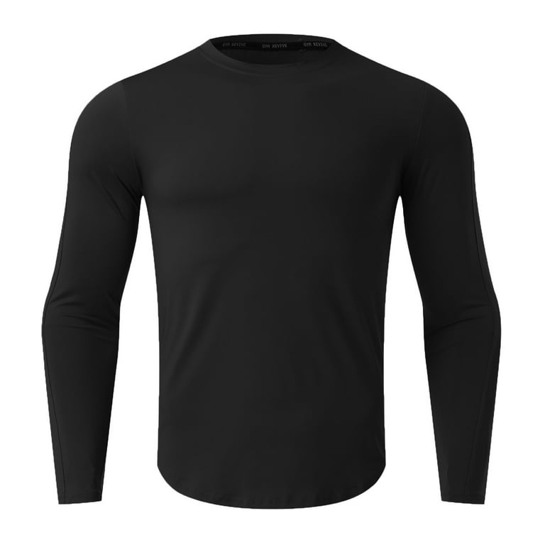 Male Spring And Summer Fitness Sports Quick Frying Long Sleeve T Shirt Solid  Color Tight Elastic Bottoming Top Men's Shirts T Shirt Long Sleeve Tee  Shirts Mens Men's Shirt Ultra Cotton T