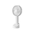 thumbnail image 2 of Methold Mini ventilador eléctrico portátil de verano, 3 marchas, ventiladores silenciosos ajustables con asa, regalos de refrigeración por aire para Electrónica Blanco, 2 of 6
