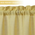 thumbnail image 5 of GlowSol Kitchen Curtain Valance 52"W x 15"L Floral Embroidered Sheer Valance Curtains Bathroom Window Curtain Valance, Navy Blue with White Embroidery, 1 Panel, 5 of 6