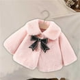 thumbnail image 7 of Edvintorg 6M-6Y Infant Girl Clothes Winter Fleece Coat Solid Color Long Sleeve Thick Turn Down Collar Plush Coats Jackets for Kids Girls, 7 of 7