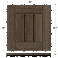 thumbnail image 2 of 27PCS Patio Deck Tiles Interlocking Wood Composite Decking Floor Tiles 12 x 12in Dark Brown for Garden, Poolside, Yard, Indoor and Outdoor, 2 of 5