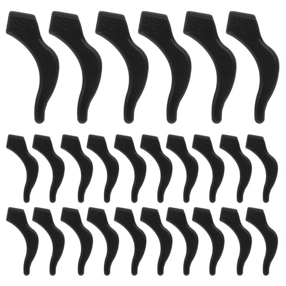 20 Pairs Glasses Ear Grips Temple Large Children's Waterproof Decals Black