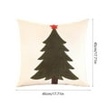thumbnail image 2 of 4pcs Christmas Lights Outdoor Fall Decor Christmas Velvet Embroidery Christmas Tree Bolster Living Room Sofa Cushion Bed Pillow Christmas Decoration Gifts, 2 of 6