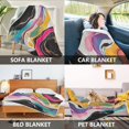 thumbnail image 2 of Yayeee Throw Blanket for Couch Soft Warm 50" x 60" Sofa Chair Bed Decoration, Colorful Black, 2 of 7