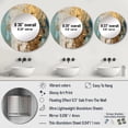 thumbnail image 4 of Designart "Daydreams with a Touch of Gold VII" Minimalism Rund Mirror For Wall Decor - Large Brown Round Print Mirror - Round Glam Mirror 36" x 36" Inch - Wall Mounted Round Large Mirror, 4 of 5