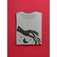 thumbnail image 3 of Celestial Leaves Shaped T-Shirt Women -Image by Shutterstock, Female Medium, 3 of 4
