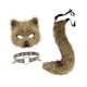 thumbnail image 3 of Conjunto de máscara y cola de gato Therian lindo para mascarada de cumpleaños de puesta en escena Amarillo, 3 of 8