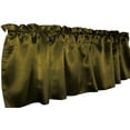 thumbnail image 2 of Shiny Smooth Satin Window Valance 58" Wide Olive, 2 of 2