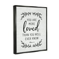 thumbnail image 3 of Stupell Industries You Are Loved Bible Verse Scripture Religious Quote Graphic Art Jet Black Floating Framed Canvas Print Wall Art, Design by Lettered and Lined, 3 of 5