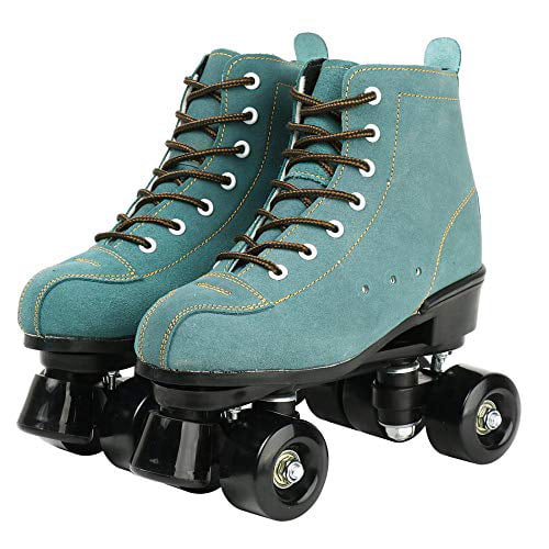 XUDREZ Leather Roller Skates Unisex High-Top Shoes Design Double-Row,Classic Premium Roller Skates for Women and Men 