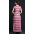 thumbnail image 4 of Bimba Robe Maxi Sans Manches à Fente avant Imprimée Teinture sur Nœuds Été Printemps pour Femmes - Grande, 4 of 5