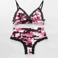 thumbnail image 3 of URMAGIC Sexy Lace Camouflage Underwear Set Wirefree Bra and Panty Lingerie Suit for Women, 3 of 4