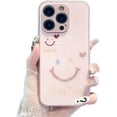 thumbnail image 7 of Cute Smile Face Love Heart Tempering Glass Phone Case Compatible with iPhone Case (White,iPhone 15 Pro Max), 7 of 7