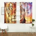 thumbnail image 3 of MKHERT Multicolored Tiger Window Curtains Kitchen Curtain Room Bedroom Drapes Curtains 26x39 inch, 2 Piece, 3 of 3